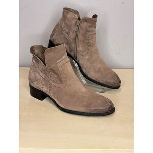 Paul Green‎ Women's Boston Mineral Nubuck Leather Side Zip Ankle Boots Sz 6